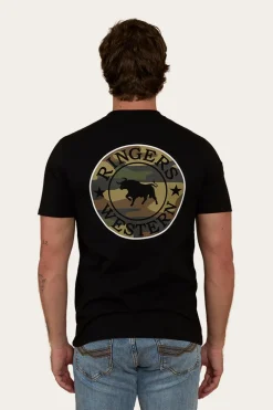 Signature Bull Mens Classic Fit T-Shirt - Black/Camo