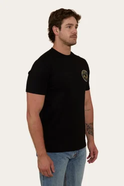 Signature Bull Mens Classic Fit T-Shirt - Black/Camo