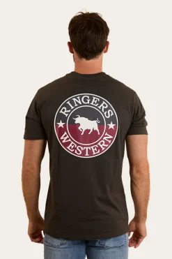 Signature Bull Mens Classic T-Shirt - Charcoal / Split