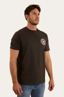 Signature Bull Mens Classic T-Shirt - Charcoal / Split