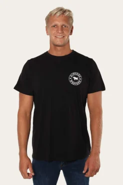 Signature Bull Mens Classic T-Shirt - Black/White