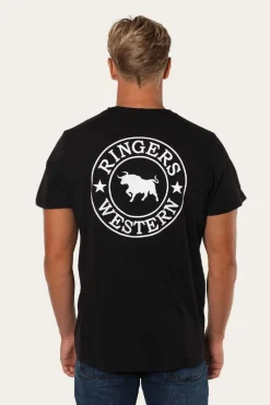 Signature Bull Mens Classic T-Shirt - Black/White