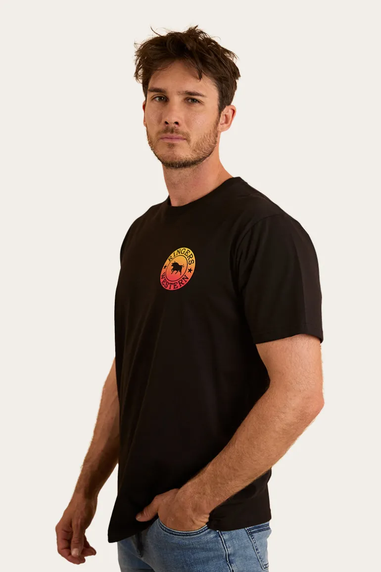 Signature Bull Mens Loose T-Shirt - Black Fade