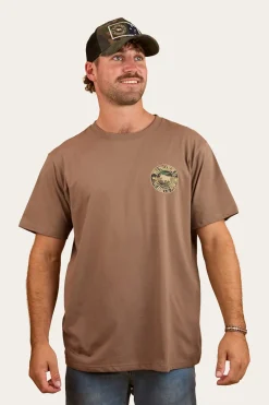 Signature Bull Mens Loose Fit T-Shirt - Mushroom/Camo