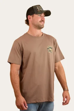 Signature Bull Mens Loose Fit T-Shirt - Mushroom/Camo