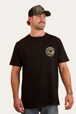Signature Bull Mens Loose Fit T-Shirt - Black/Camo
