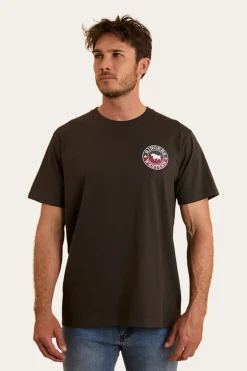 Signature Bull Mens Loose T-Shirt - Charcoal / Split