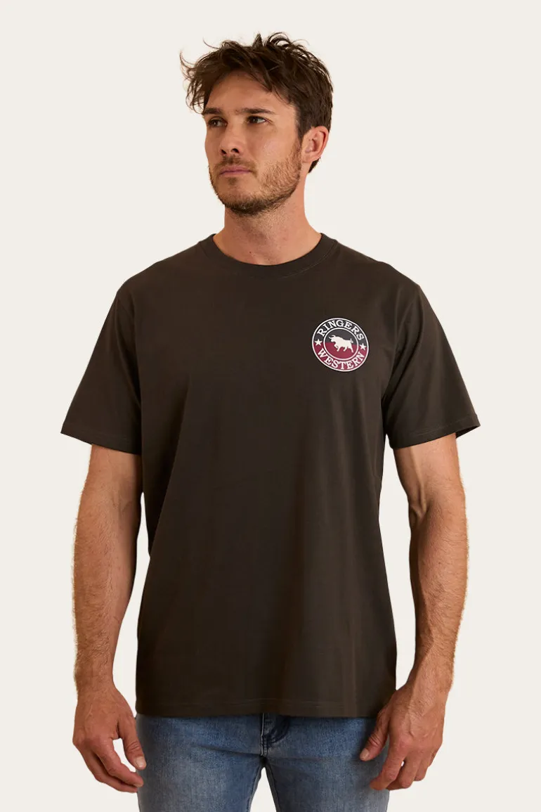 Signature Bull Mens Loose T-Shirt - Charcoal / Split