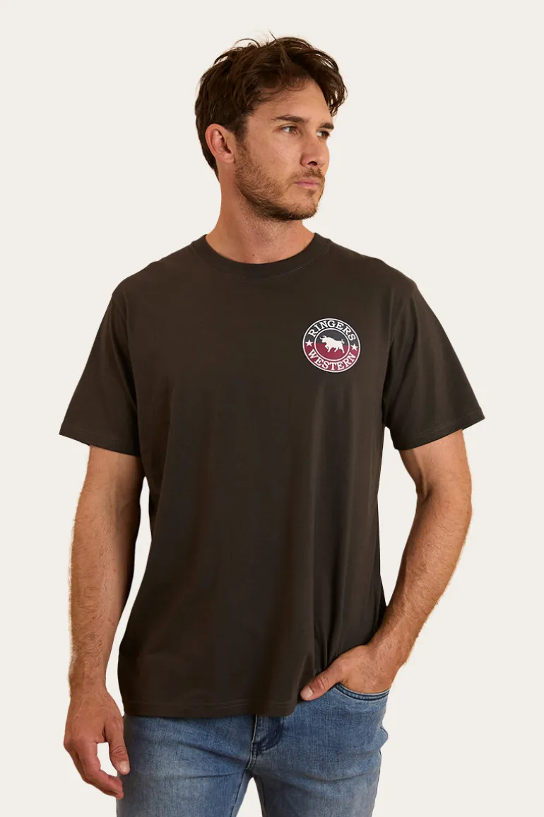 Signature Bull Mens Loose T-Shirt - Charcoal / Split