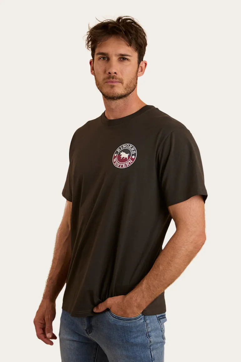 Signature Bull Mens Loose T-Shirt - Charcoal / Split