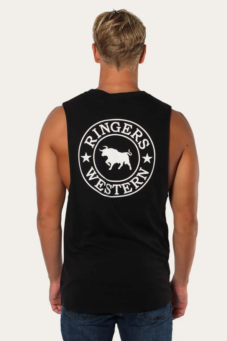 Signature Bull Mens Muscle Tank - Black/White