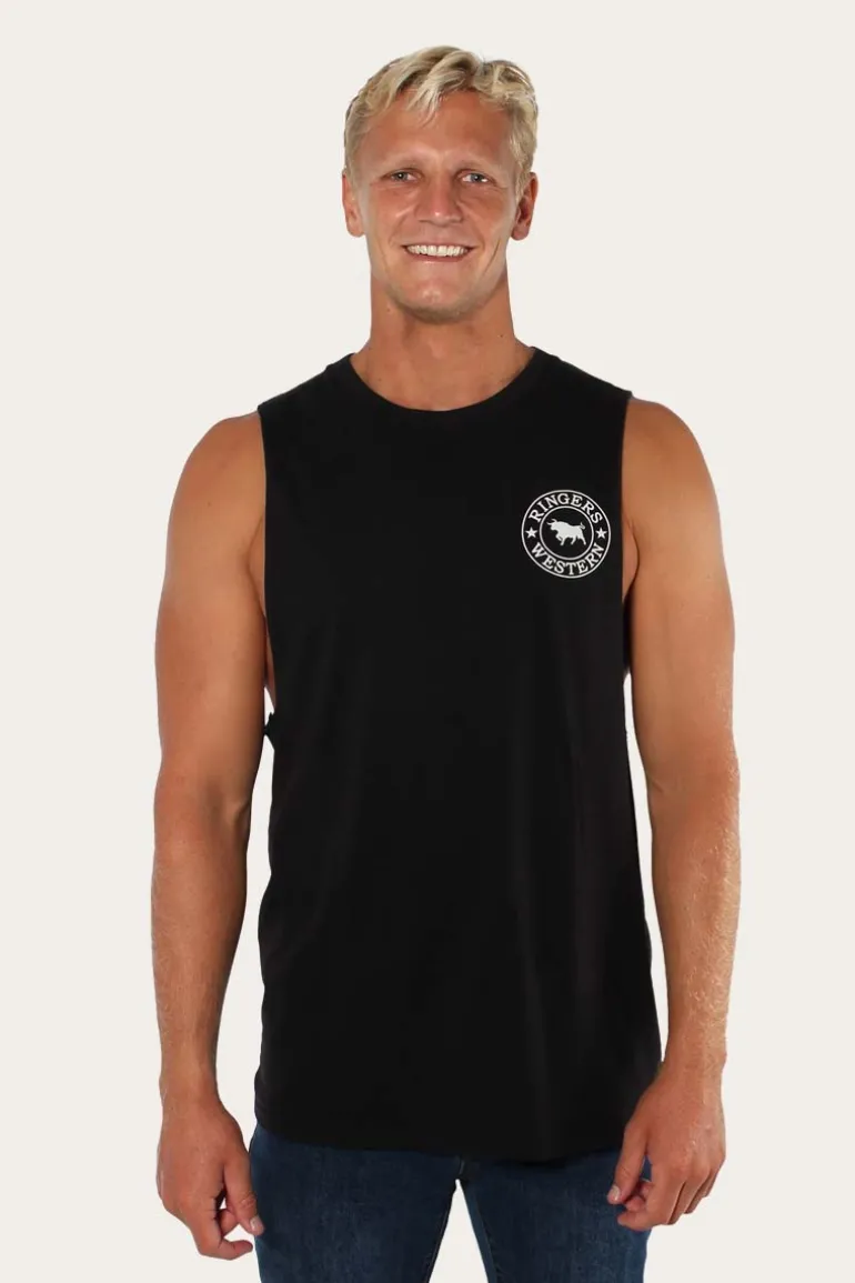 Signature Bull Mens Muscle Tank - Black/White