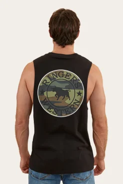 Signature Bull Mens Muscle Tank - Black/Camo