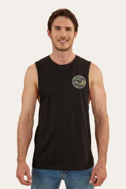 Signature Bull Mens Muscle Tank - Black/Camo
