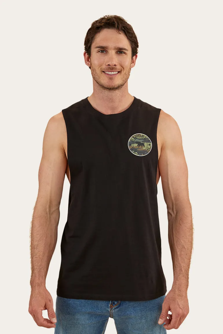 Signature Bull Mens Muscle Tank - Black/Camo