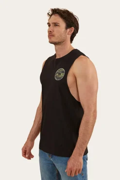 Signature Bull Mens Muscle Tank - Black/Camo