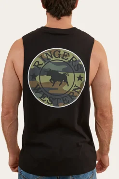 Signature Bull Mens Muscle Tank - Black/Camo