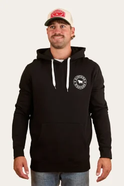 Signature Bull Mens Pullover Hoodie - Black/White