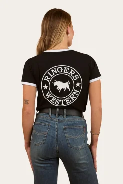 Signature Bull Ringers T-Shirt - Black / White