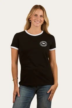 Signature Bull Ringers T-Shirt - Black / White