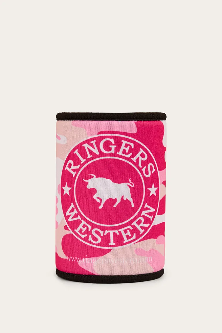 Signature Bull Stubby Cooler - Pink Camo