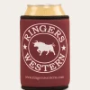 Signature Bull Stubby Cooler - Burgundy