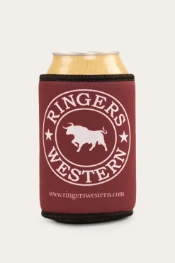 Signature Bull Stubby Cooler - Burgundy
