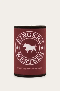 Signature Bull Stubby Cooler - Burgundy