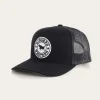 Signature Bull Trucker Black with Black & White Patch