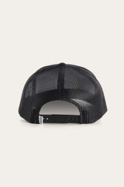 Signature Bull Trucker Black with Black & White Patch