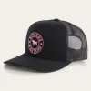 Signature Bull Trucker Black with Black & Pink Patch