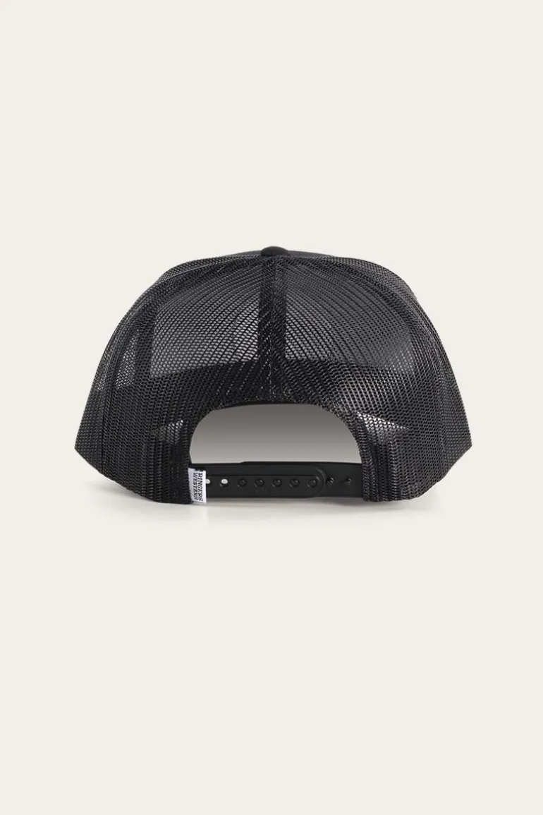 Signature Bull Trucker Black with Black & Pink Patch