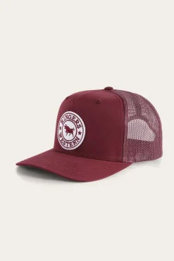 Signature Bull Trucker Burgundy with Burgundy & White Patch