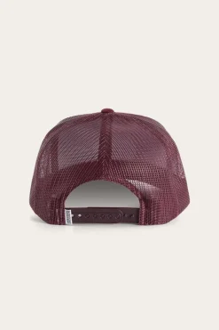 Signature Bull Trucker Burgundy with Burgundy & White Patch