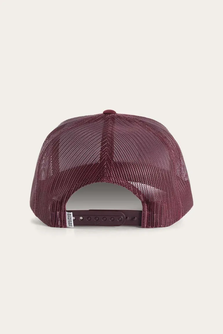 Signature Bull Trucker Burgundy with Burgundy & White Patch