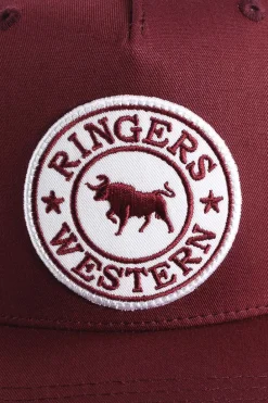 Signature Bull Trucker Burgundy with Burgundy & White Patch