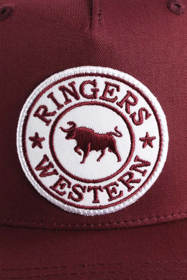 Signature Bull Trucker Burgundy with Burgundy & White Patch