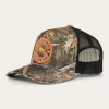Signature Bull Trucker Cap - Leaf Camo/Orange
