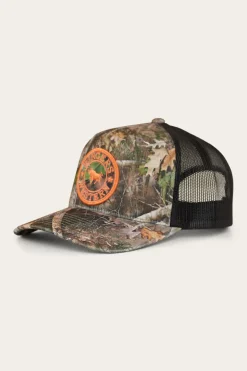 Signature Bull Trucker Cap - Leaf Camo/Orange