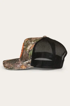 Signature Bull Trucker Cap - Leaf Camo/Orange