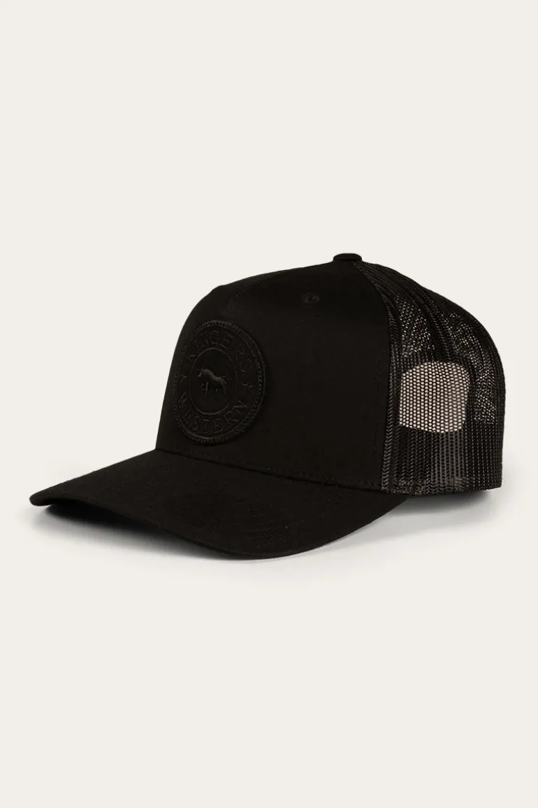 Signature Bull Trucker Cap - Black/Black