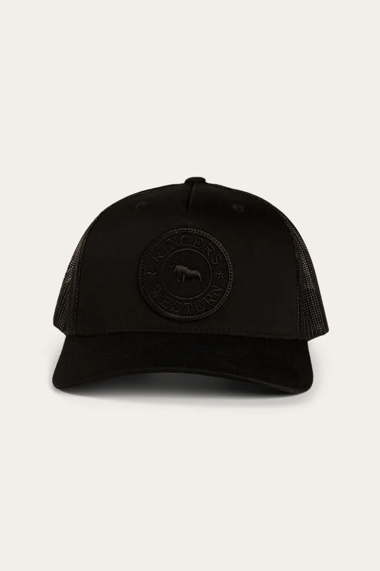 Signature Bull Trucker Cap - Black/Black