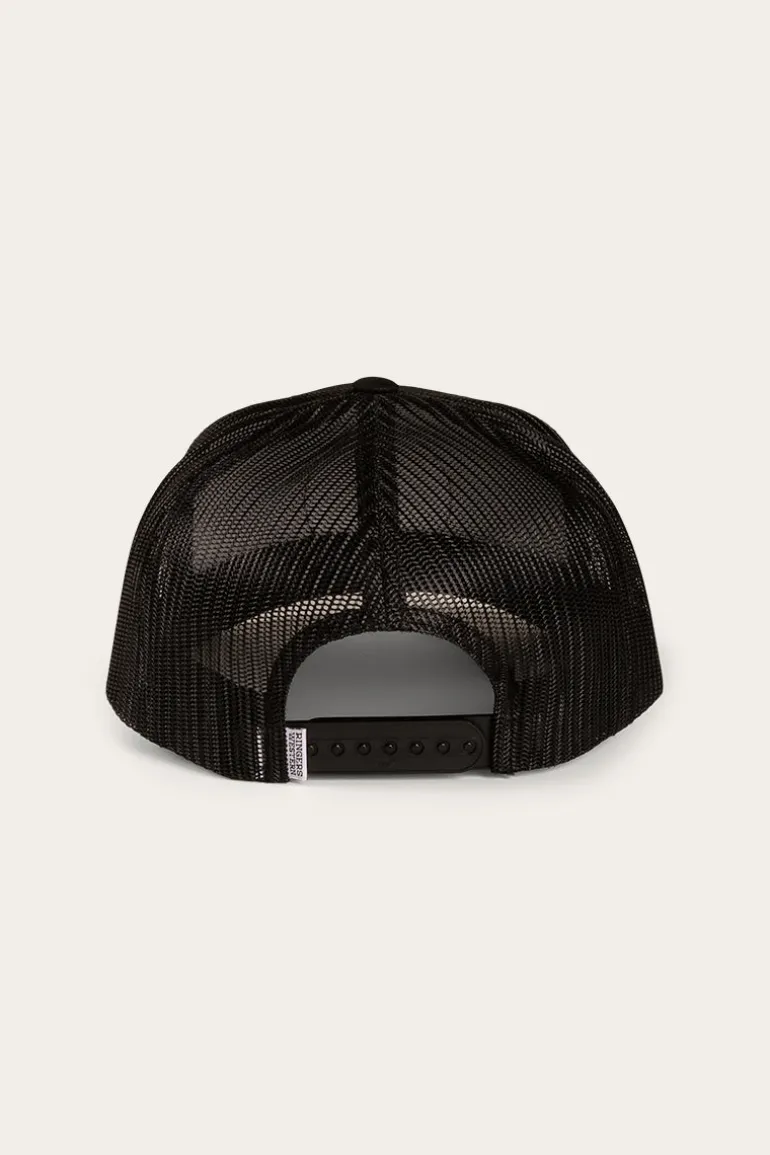Signature Bull Trucker Cap - Black/Black
