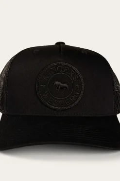 Signature Bull Trucker Cap - Black/Black