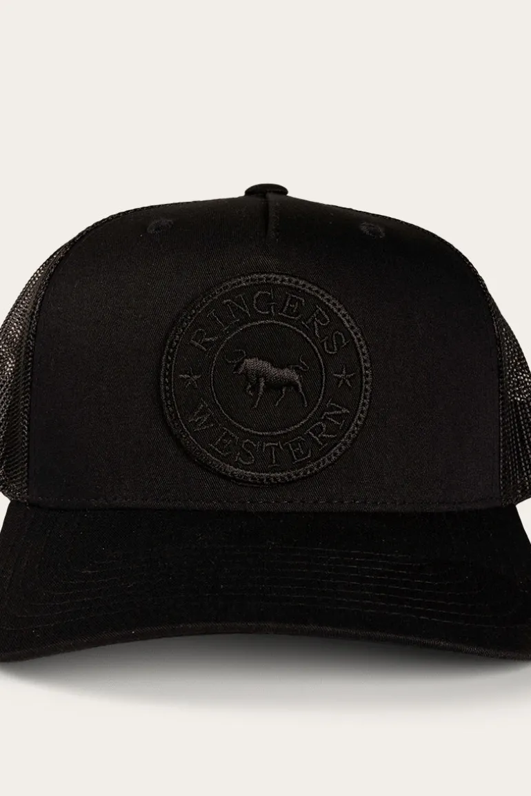 Signature Bull Trucker Cap - Black/Black
