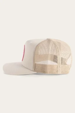 Signature Bull Trucker Cap - Bone/Pink