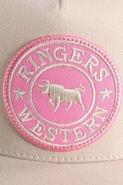 Signature Bull Trucker Cap - Bone/Pink