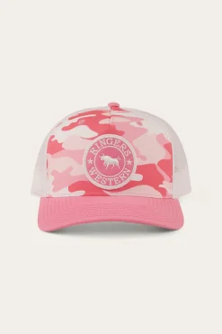 Signature Bull Trucker Cap - Pink Camo