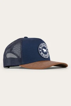 Signature Bull Trucker Cap - Navy / Chocolate
