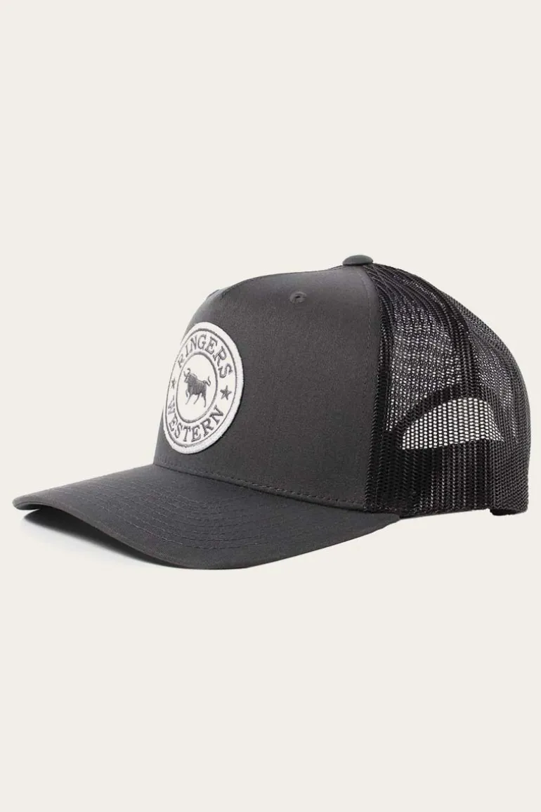 Signature Bull Trucker Charcoal with Charcoal & White Patch